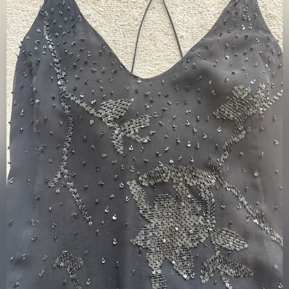 Armani Collezioni Black Sequin Beaded Dress - Picture 5 of 13